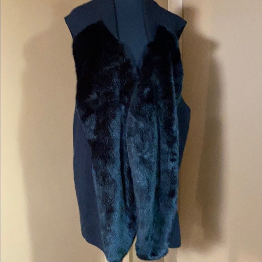 Alfini women fur sweater vest